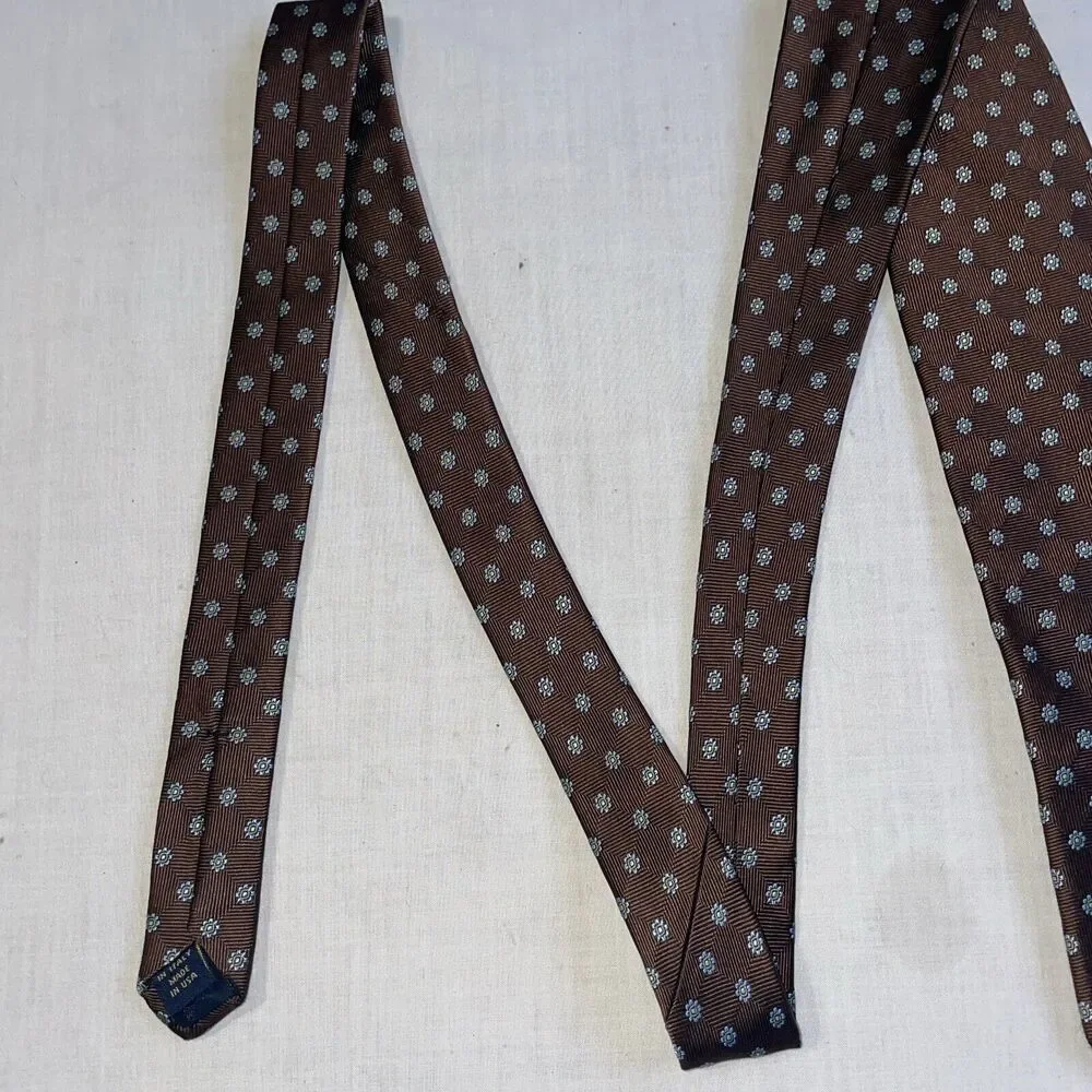 Brooks Brothers Men’s Dress Tie Size 58” Brown Floral Business Formal City